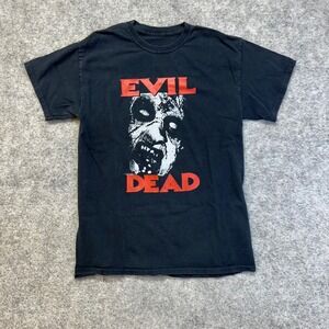 Evil Dead Graphic Tee Mens S Black Excellent Horror Movie Deadite Print Shirt